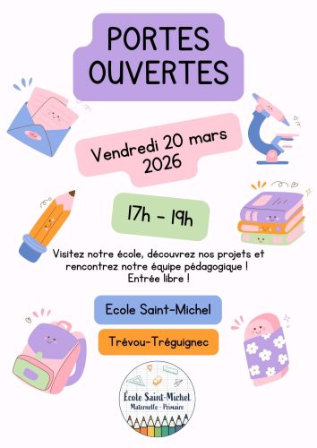 École St Michel :  portes ouvertes le vendredi 20 mars de 17h à 19h