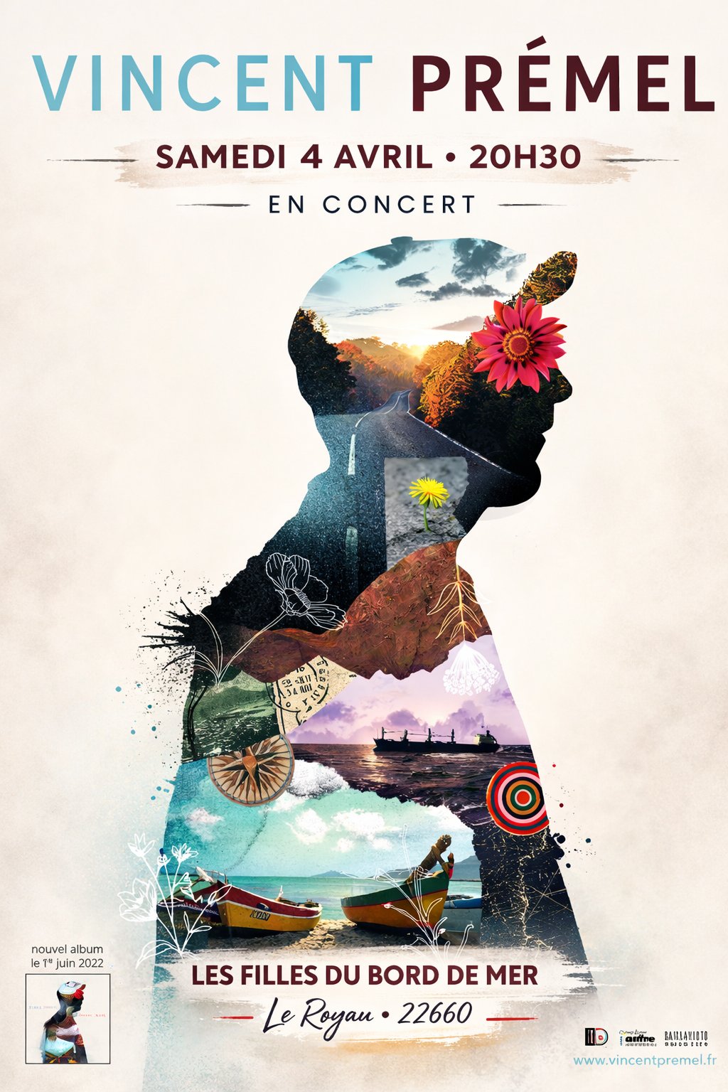 CONCERT samedi 04 avril  VINCENT PREMEL Aux Filles Du Bord de Mer au Royau