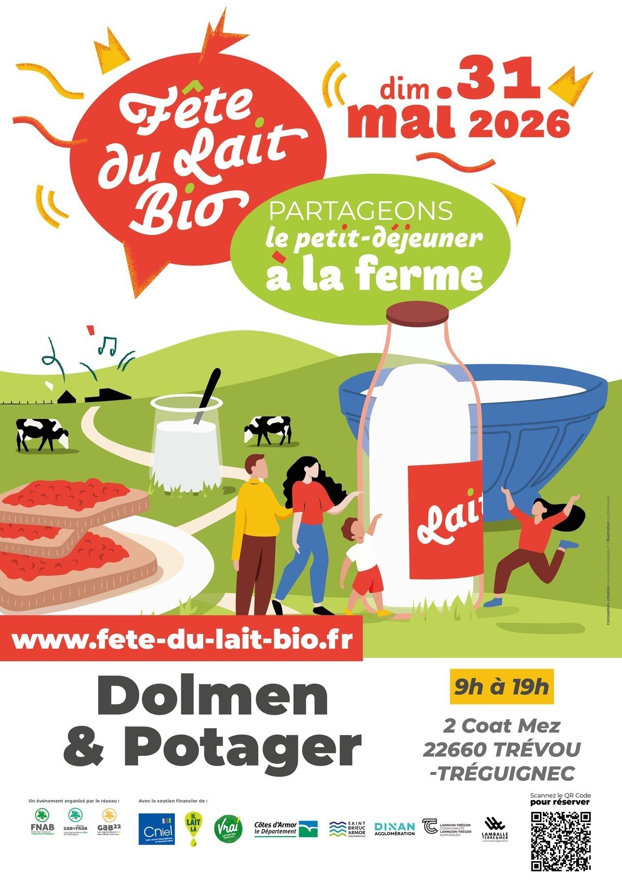 Fête du lait Bio à la Ferme Dolmen et Potager le 31 mai