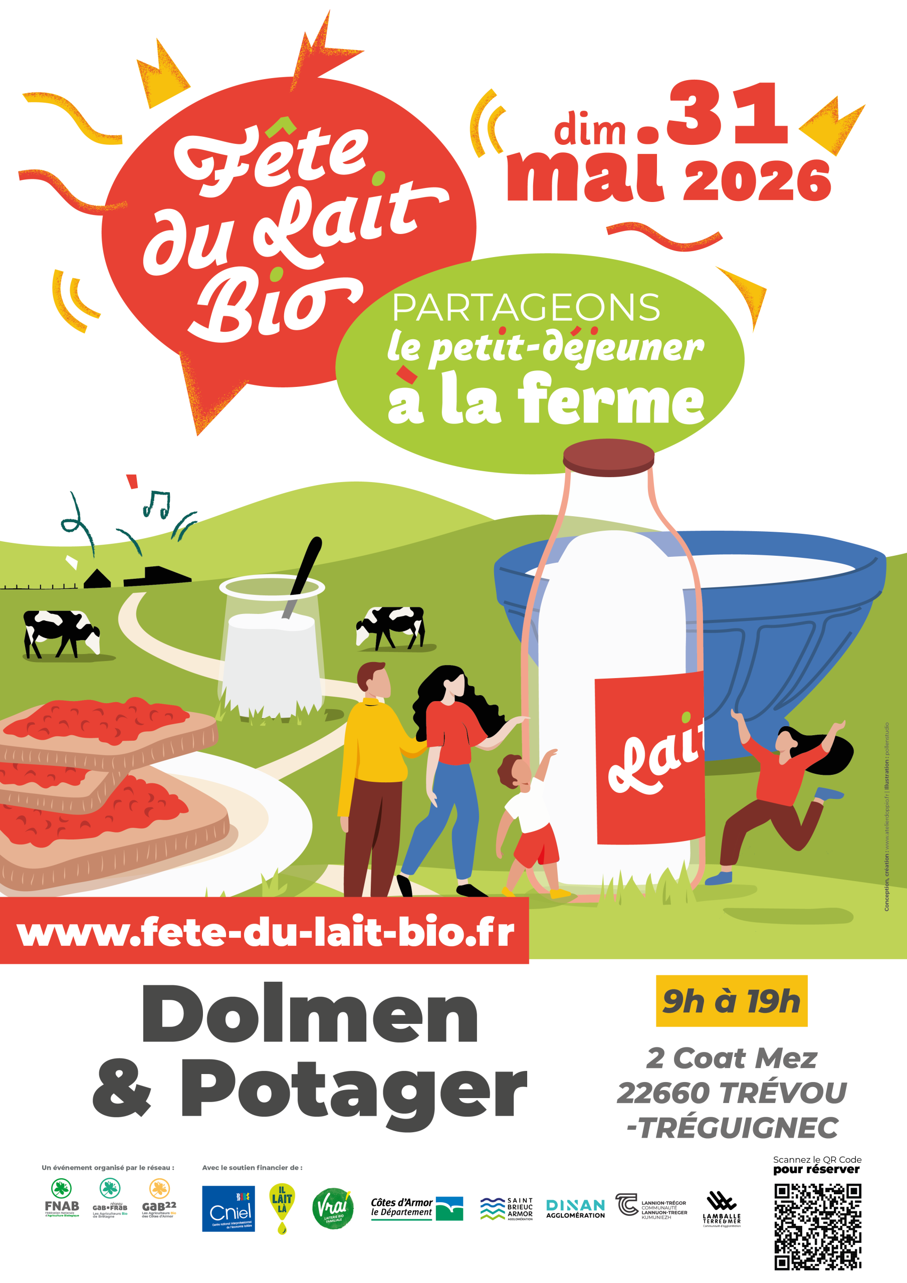 Fête du lait Bio à la Ferme Dolmen & Potager le 31 mai
