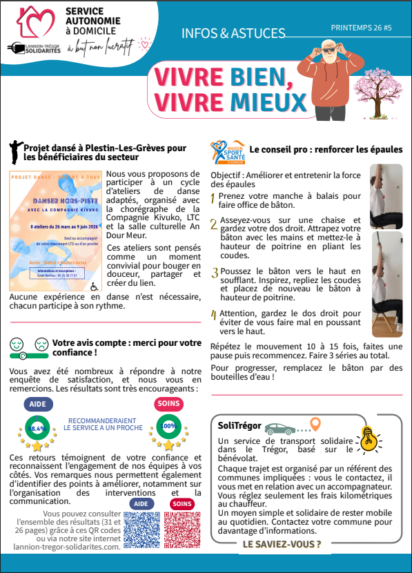 Découvrez le nouveau numéro d'avril « Vivre bien, Vivre mieux » réalisé par Lannion Trégor Solidarités