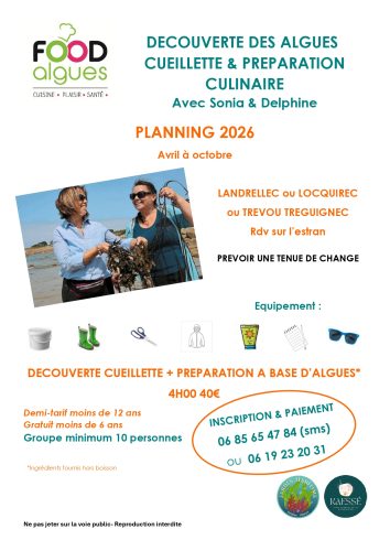 Lundi 15 juin : Sortie « Découverte des algues marines » au Royau