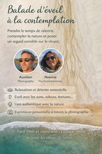 Ballade sensorielle au profit des Enfants de Trestel dimanche 7 juin 10h à 12h30 au Royau