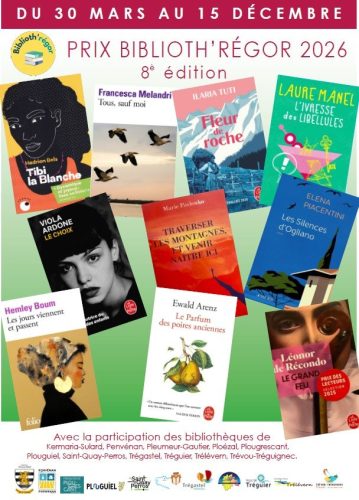 8ème édition du Prix Biblioth&rsquo;régor : les 10 livres sont désormais disponibles à la Médiathèque de Trévou.