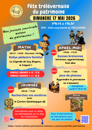 Dimanche 17 mai : Fête du patrimoine de Trélévern