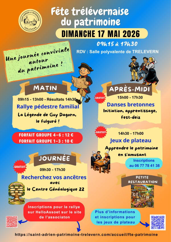 Dimanche 17 mai : Fête du patrimoine de Trélévern