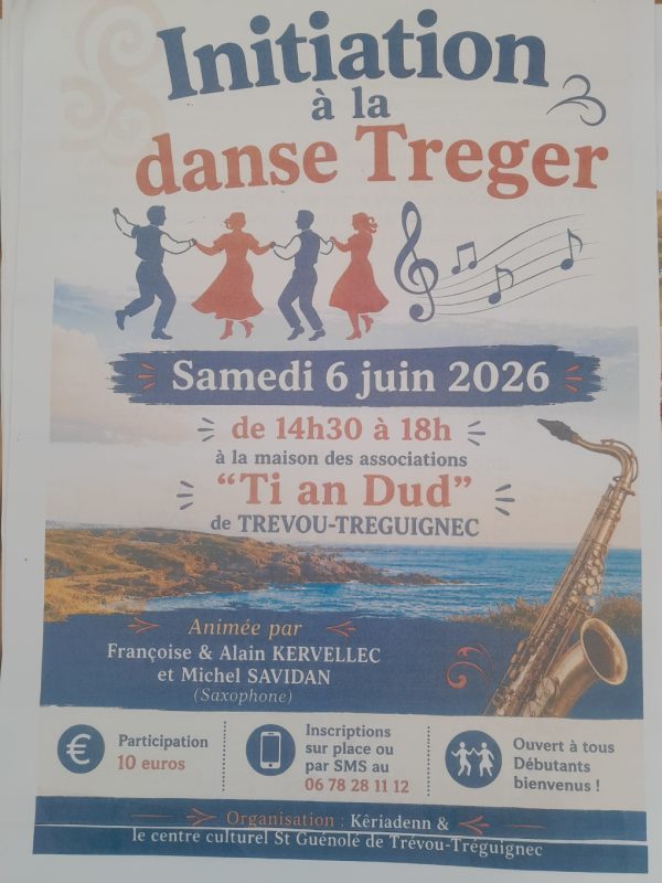 Samedi 6 juin à 14h30 — Stage d’initiation à la DANS TREGER