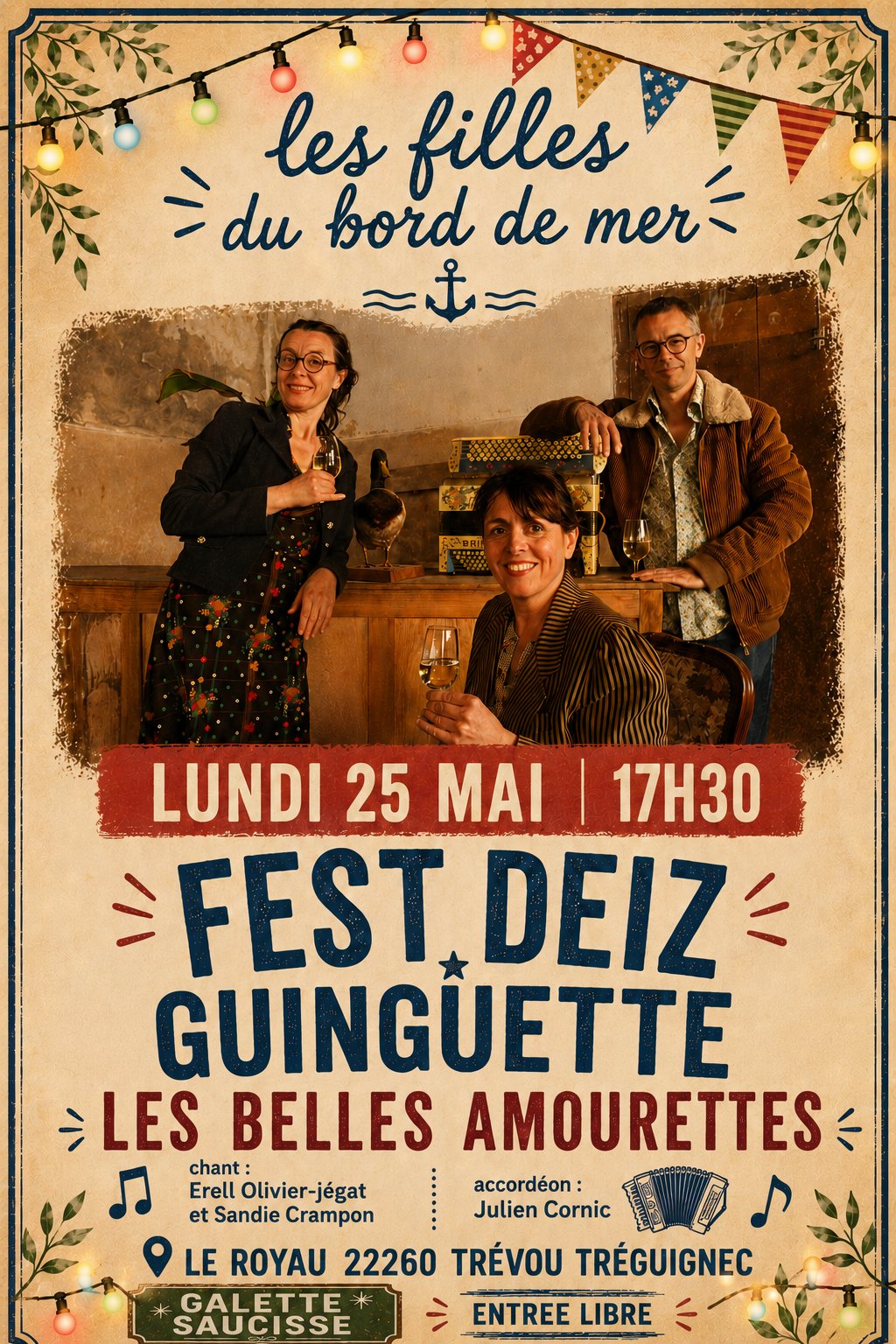 LUNDI 25 MAI FEST DEIZ - GUINGUETTE avec les belles amourettes