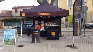 Stand d'information suite au déploiement de la fibre:  L'opérateur ORANGE présent sur la commune du 1er au 5 juin