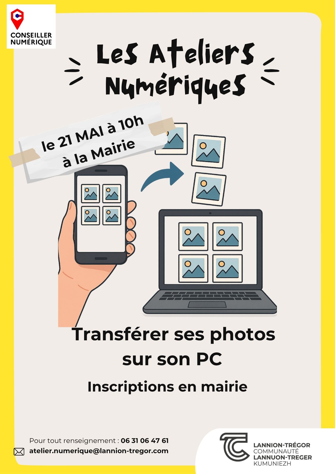 21 mai – Atelier numérique : transférer ses photos du smartphone à l’ordinateur