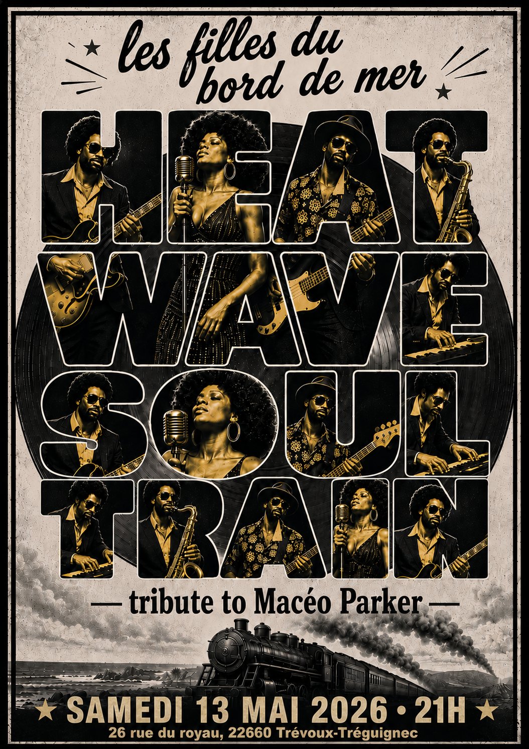 Samedi 13 JUIN : concert HEAT WAVE aux Filles du Bord de Mer