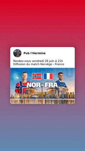 Diffusion du match Norvège - France