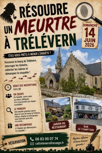 🔎 Dimanche 14 juin: Enquête grandeur nature à Trélévern pour résoudre un mystère !