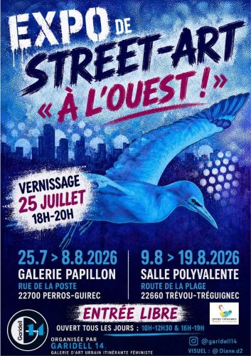 🎨 Du 9 au 19 août : l’exposition de street art « À l’Ouest » fait étape à Trévou-Tréguignec
