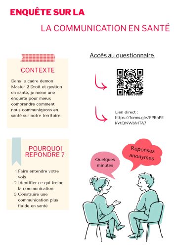 Donnez un coup de pouce à une étudiante en répondant à son enquête santé