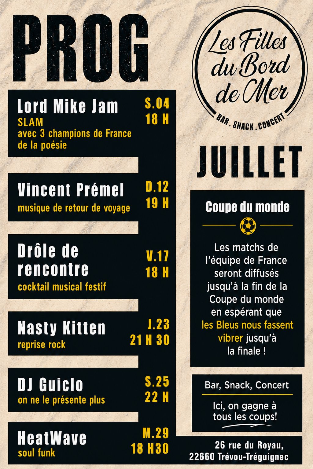 PROGRAMMATION JUILLET