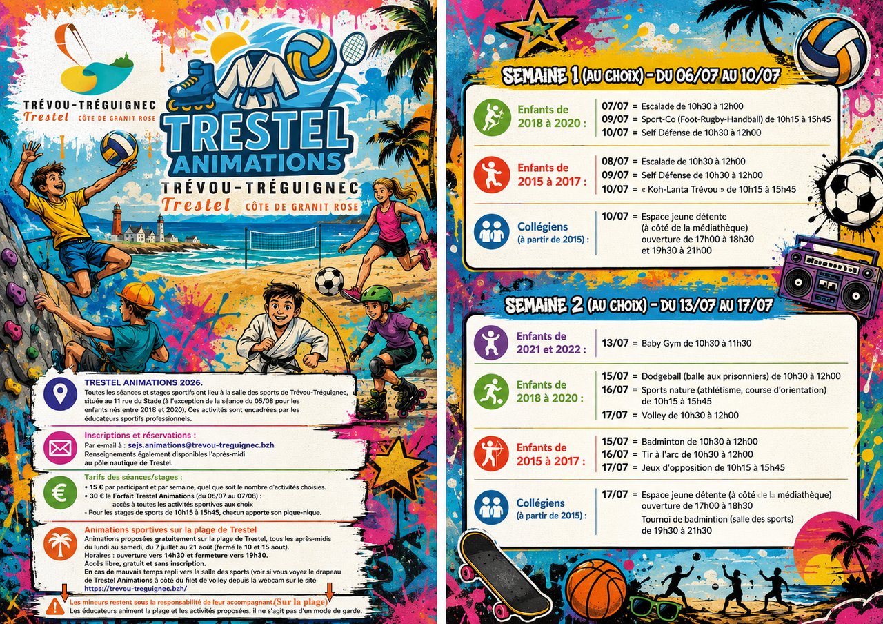 🏃‍♀️ Trestel Animations : le programme sportif de l’été est disponible !