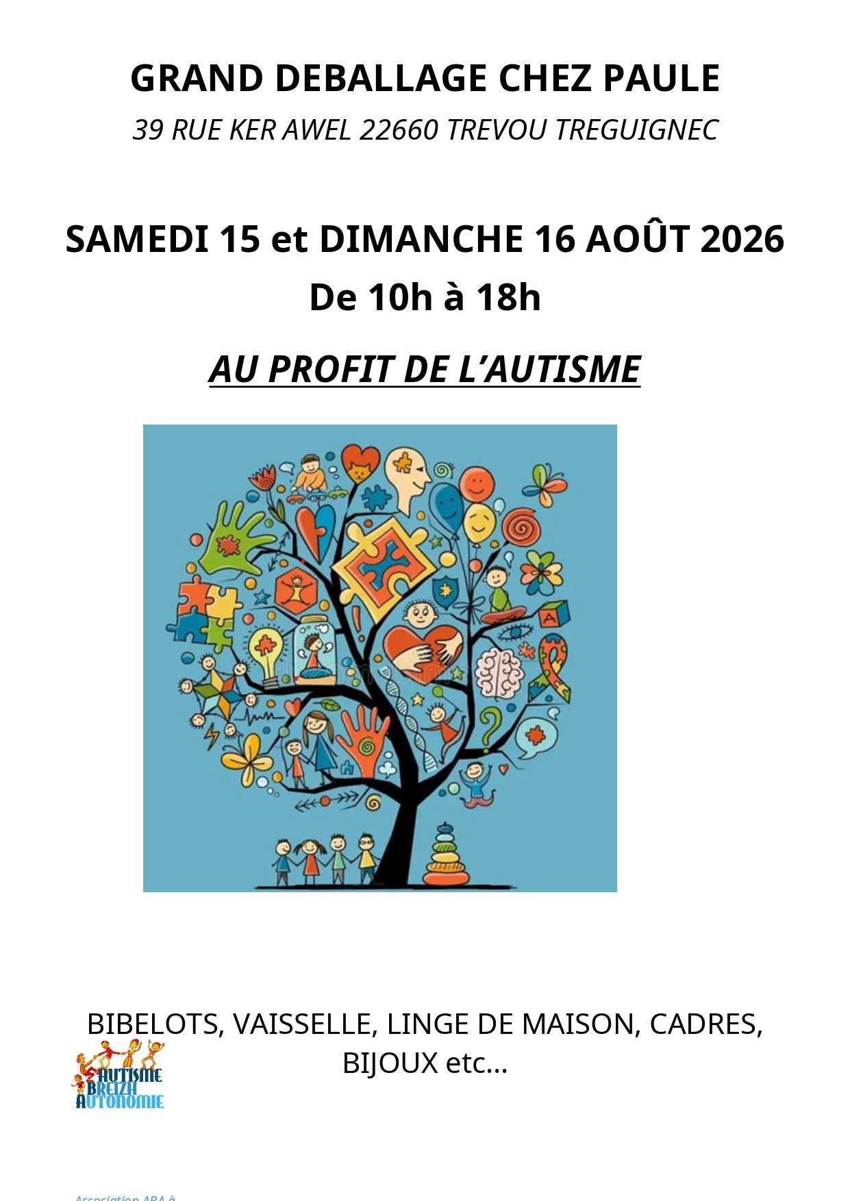 🖼️ Samedi 15 et dimanche 16 août – Grand déballage d’été chez Paule
