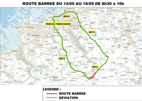 🚧 Du 14 au 18 septembre : Travaux à Saint-Nicolas de Camlez  – ROUTE BARRÉE