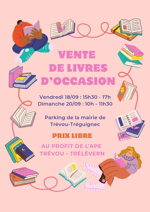 📚 18 et 20 septembre : Grande vente de livres d’occasion organisée par l'APE