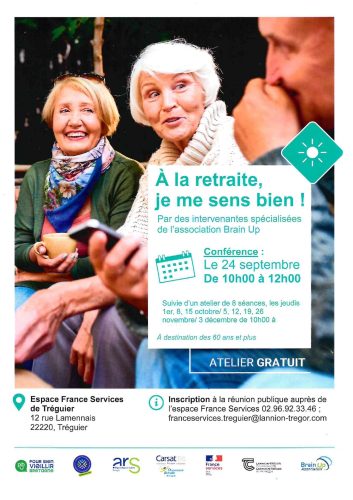 Jeudi 24 septembre : Atelier "A la retraite, je me sens bien !"