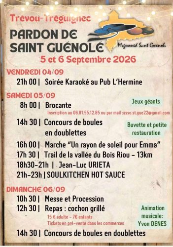 Pardon de la Saint-Guénolé : derniers jours pour réserver votre repas !