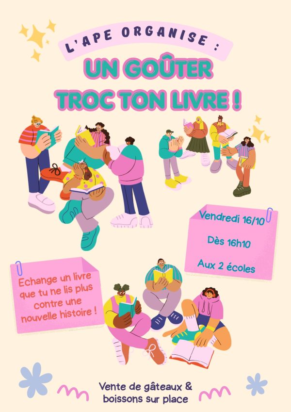 Vendredi 16 octobre : L'APE du RPI Trévou-Trélévern organise un goûter et troc de livres