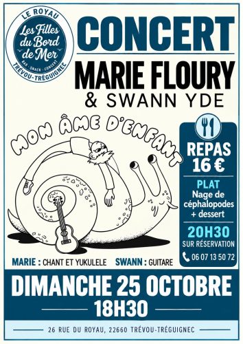 dimanche 25 octobre 18h30  : CONCERT :  MARIE FLOURY "le pinson du trégor"