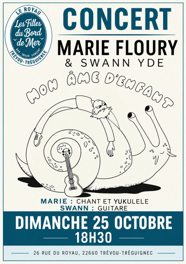 Dimanche 25 octobre : Marie Floury en concert aux Filles du Bord de Mer
