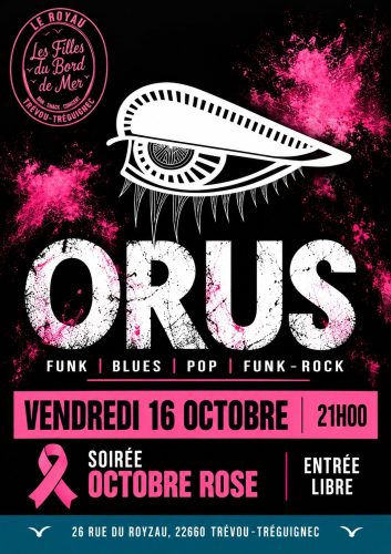 🌸Vendredi 16 octobre : Soirée Octobre Rose aux Filles du Bord de Mer avec le concert d&rsquo;ORUS
